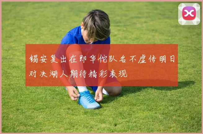锡安复出在即华佗队名不虚传明日对决湖人期待精彩表现